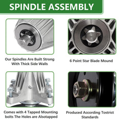 JYLEYJ spindle mounted on mower deck for restored cutting performance