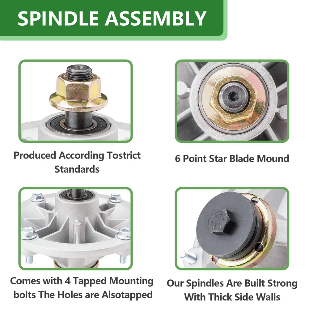 JYLEYJ spindle mounted on mower deck demonstrating restored cutting performance