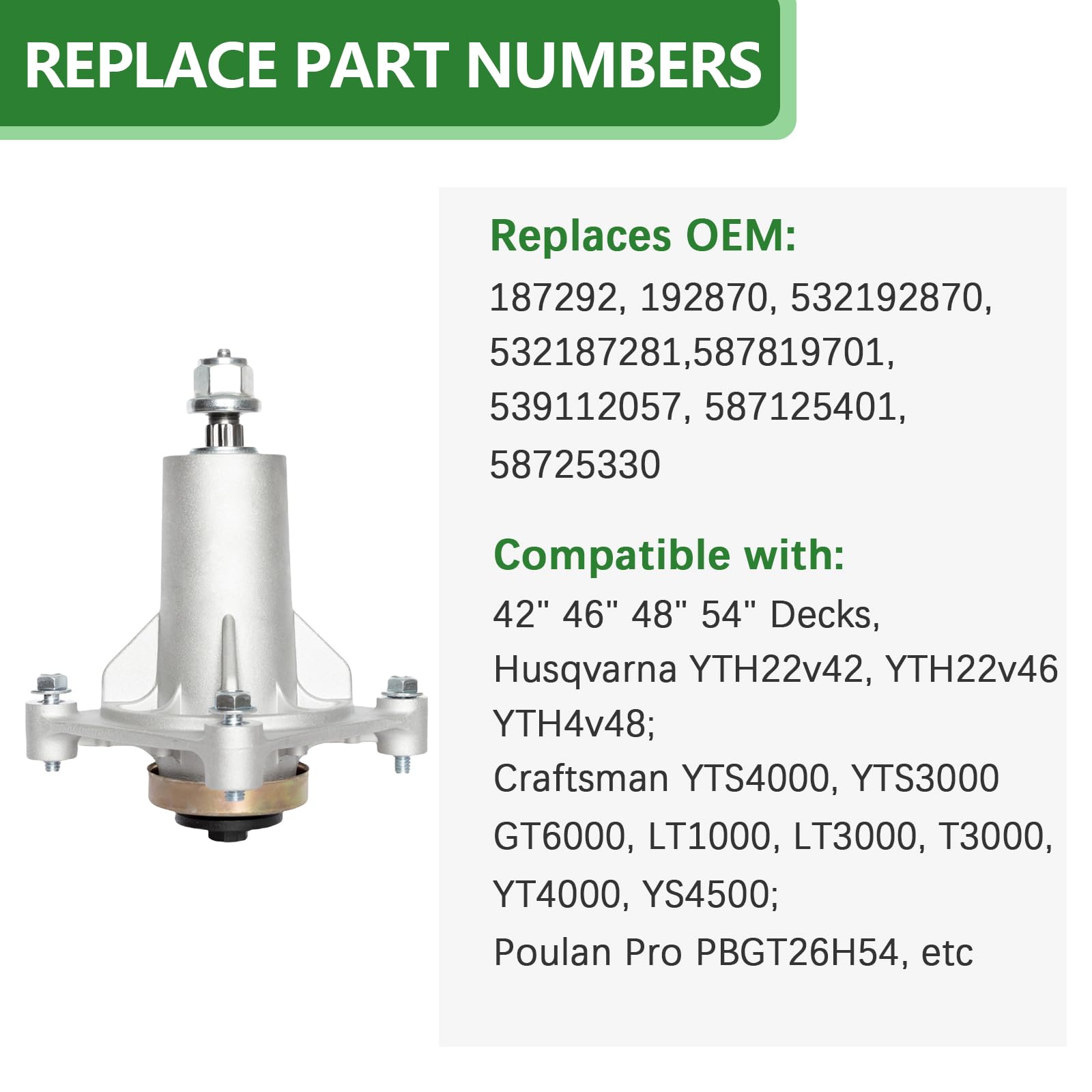 JYLEYJ spindle side profile highlighting sturdy cast housing advantage