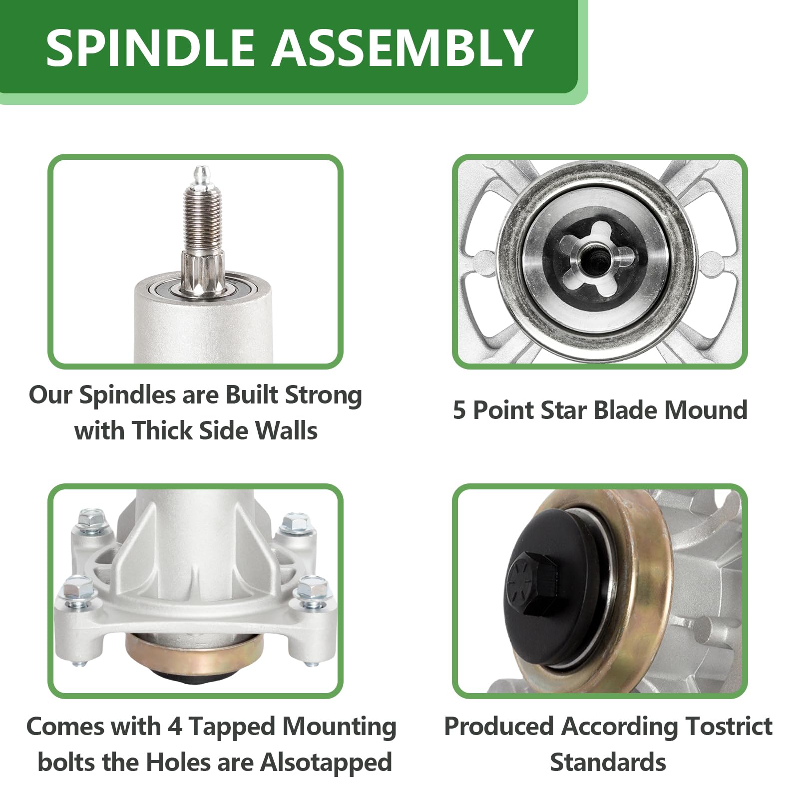 JYLEYJ spindle with blade mounted demonstrating balanced blade rotation
