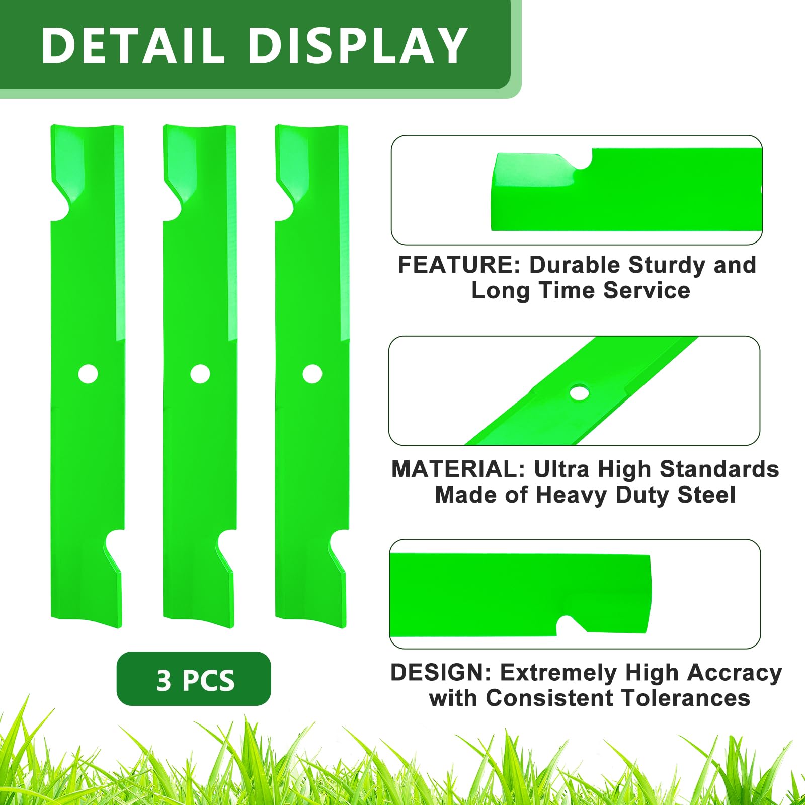 JYLEYJ three-pack blades laid out showing spare supply benefit