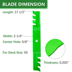 JYLEYJ close-up of blade teeth highlighting lift design for better mulching