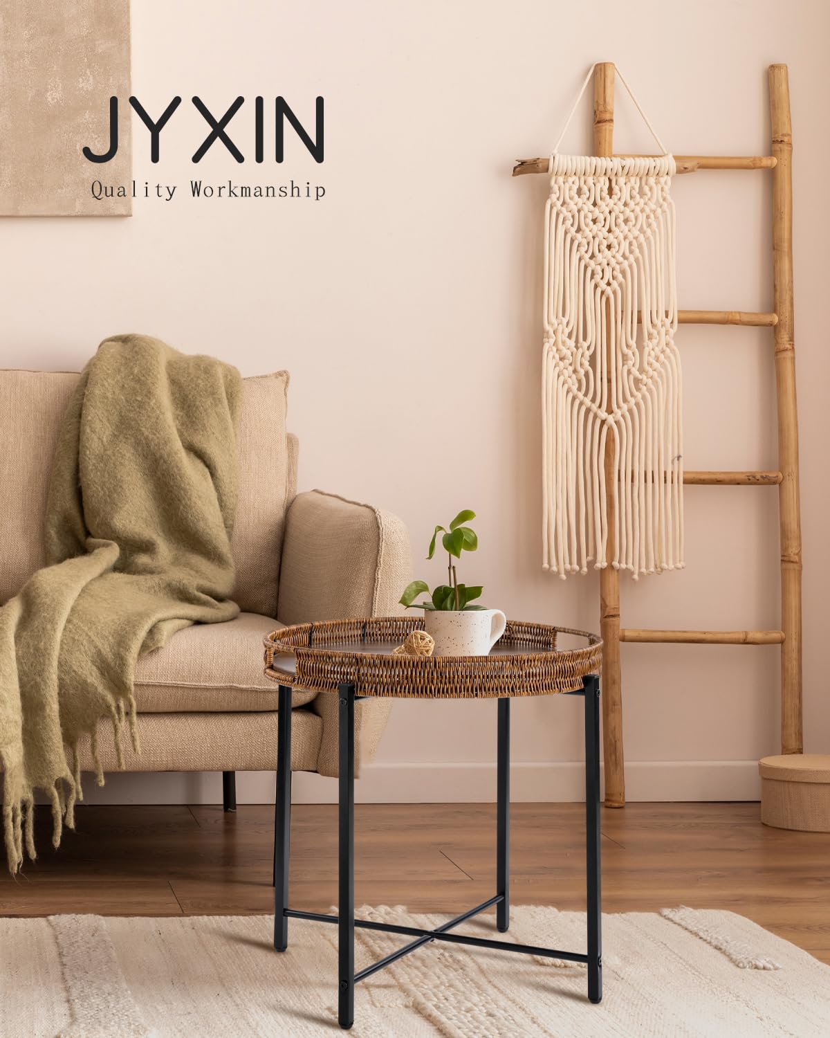 JYXIN table used to serve breakfast on balcony showing portable convenience