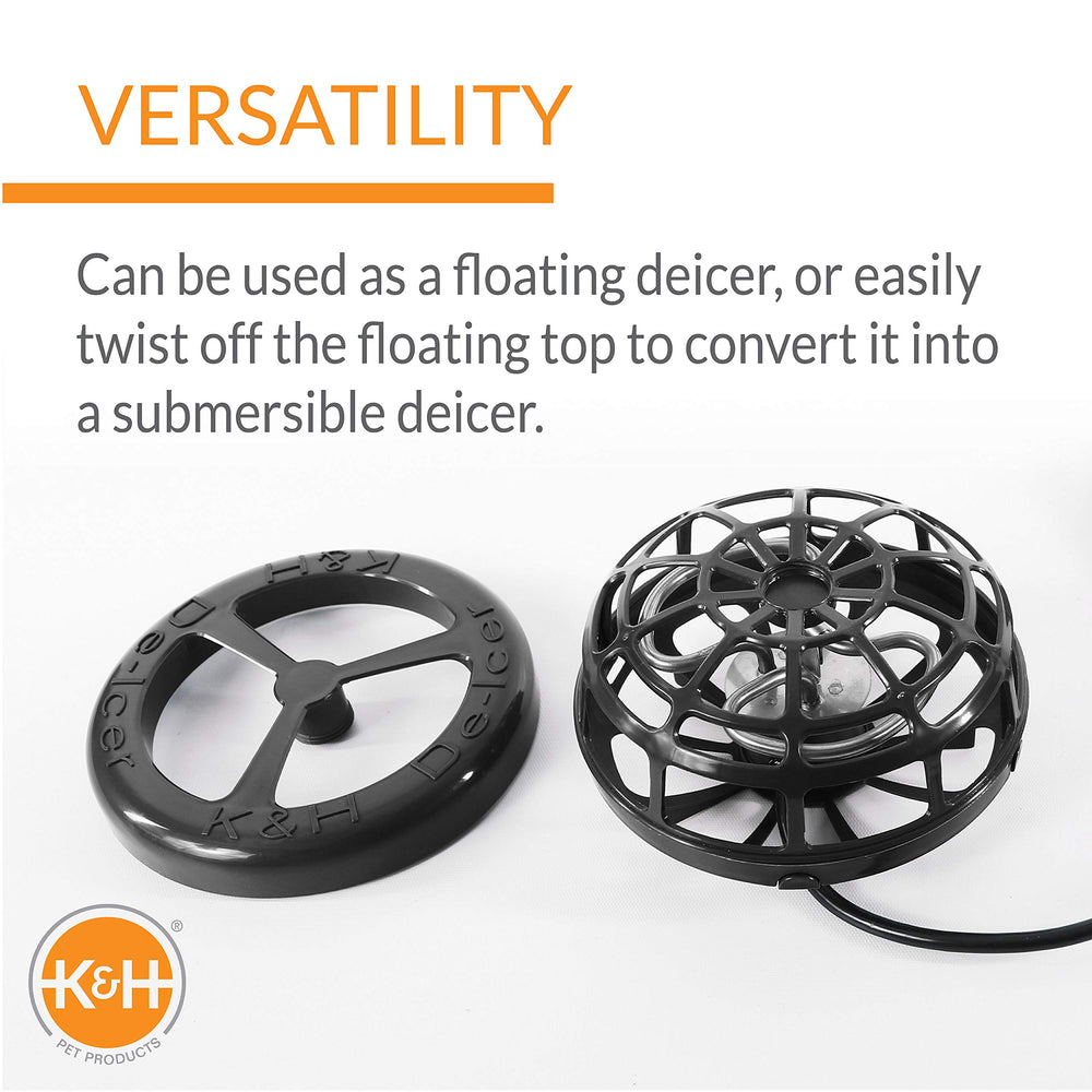 K&H submerged in pond demonstrating discreet below-surface heating