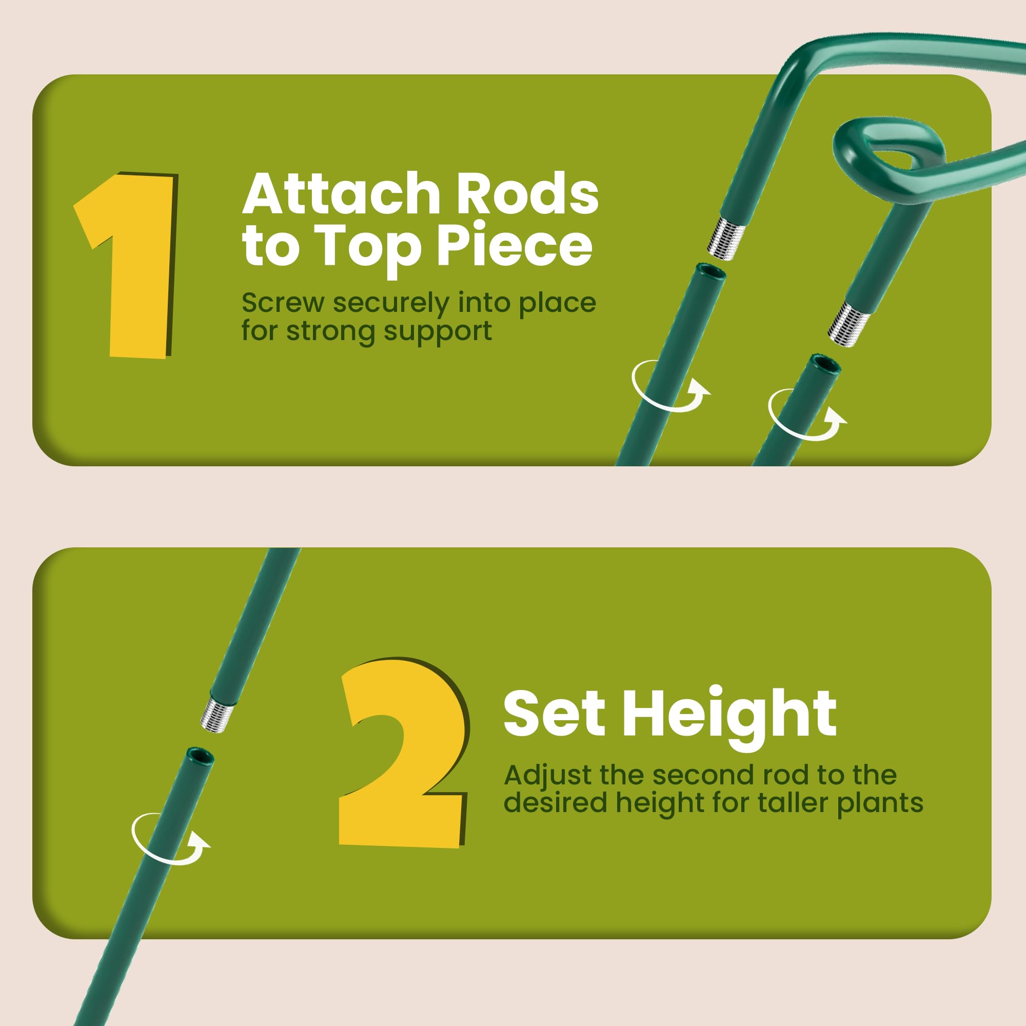 K-Brands included 10ft plant tie roll beside a support showing ready-to-use convenience