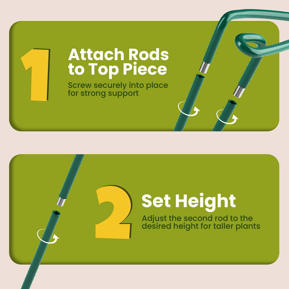 K-Brands included 10ft plant tie roll beside a support showing ready-to-use convenience