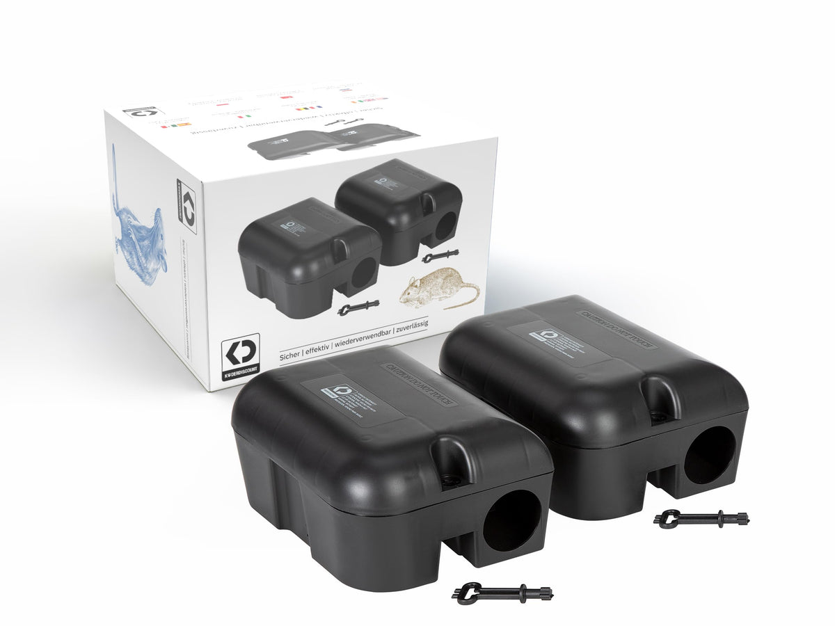 K DERDISCOUNT front view double pack showing durable housing and compact size