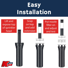K-IT riser beside a ruler showing 1.5 inch extension benefit for accurate sizing