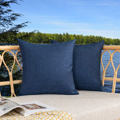 K KEVIN TEXTILE front view of blue 24x24 pillow covers showing color and pattern benefit