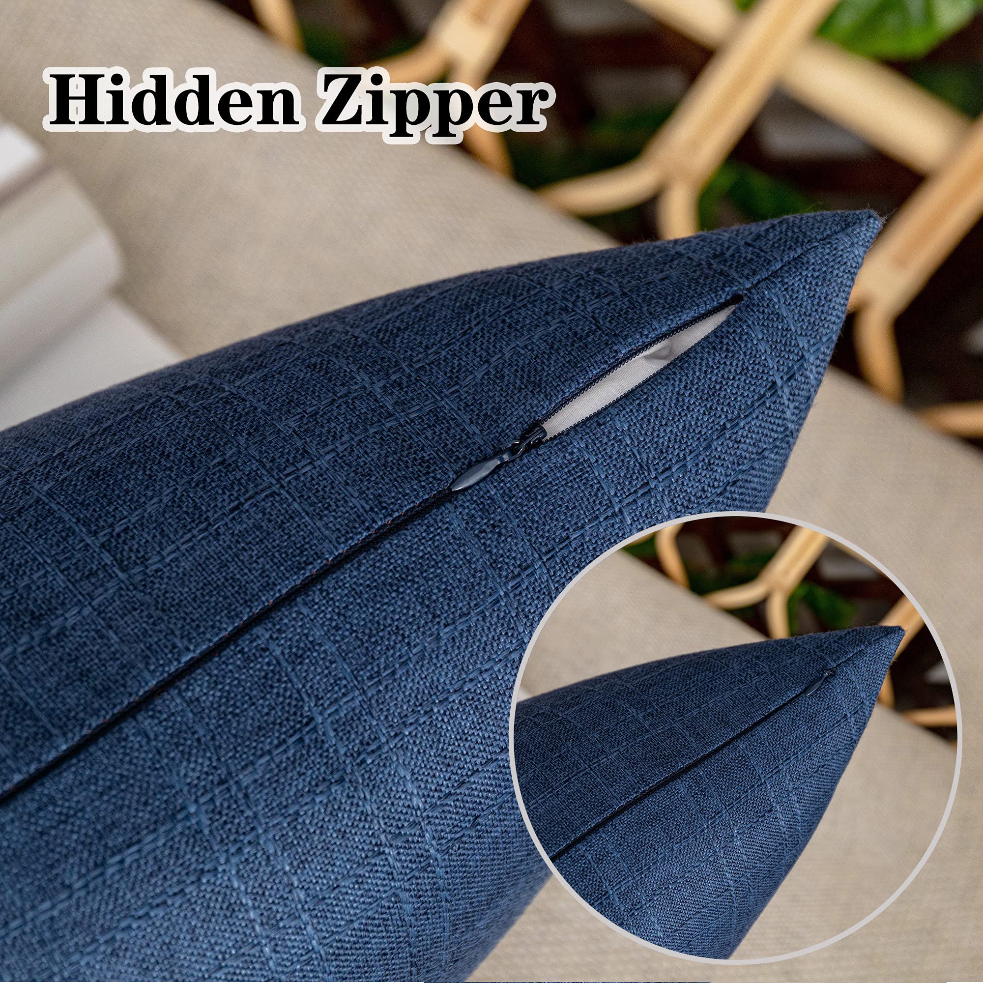 K KEVIN TEXTILE hidden zipper detail for secure, seamless closure and easy insert access
