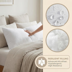 K KEVIN TEXTILE microfiber fill texture closeup showing plush comfort and loft