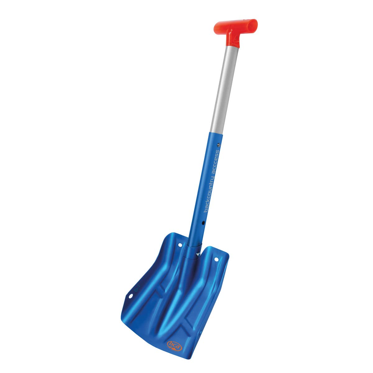 K2 BCA front view of shovel showing blade and handle, ready-to-use durability