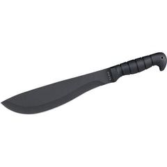 KA-BAR cutlass front view displaying 11-inch carbon blade and cutting profile for efficient chops