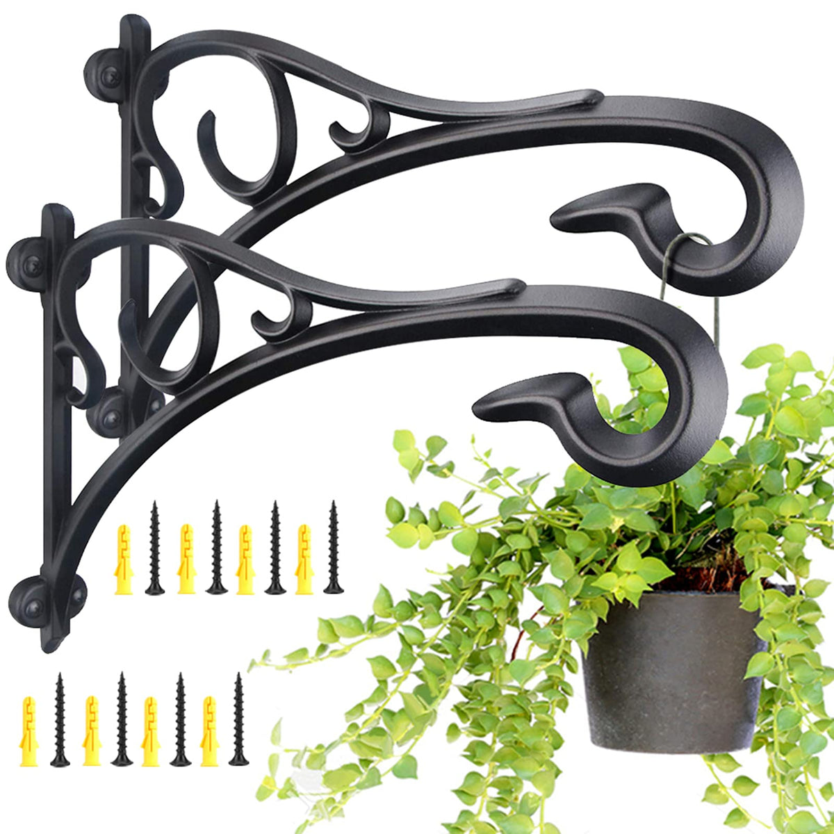 KABB front view brackets showing elegant black finish and secure hold