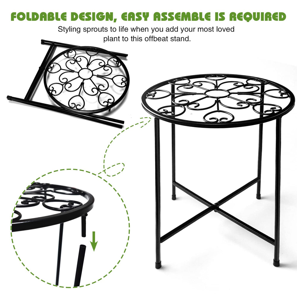 KABB plant stand holding a green houseplant in a living room to elevate decor and airflow
