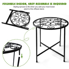 KABB plant stand holding a green houseplant in a living room to elevate decor and airflow