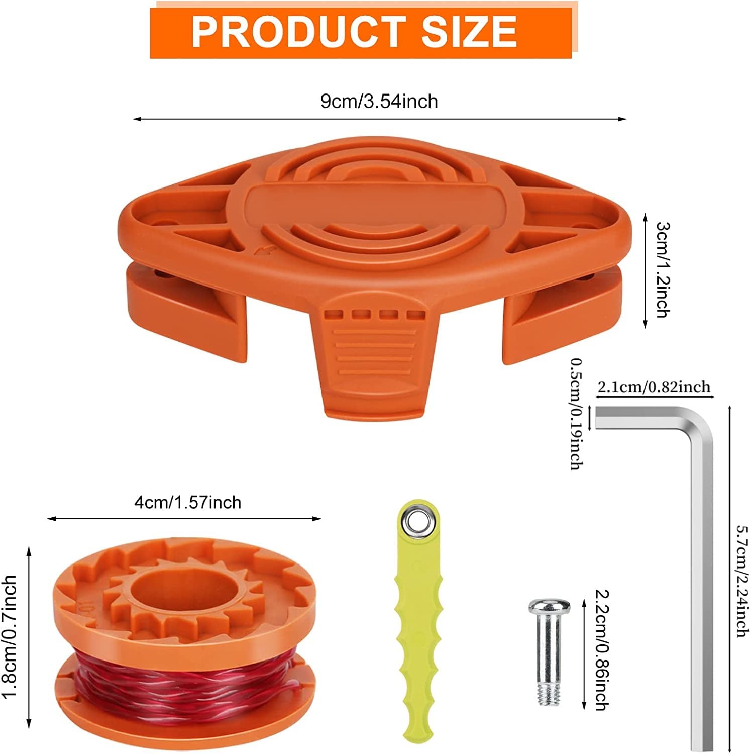 Kaberalty installed on Worx trimmer demonstrating direct compatibility and ease