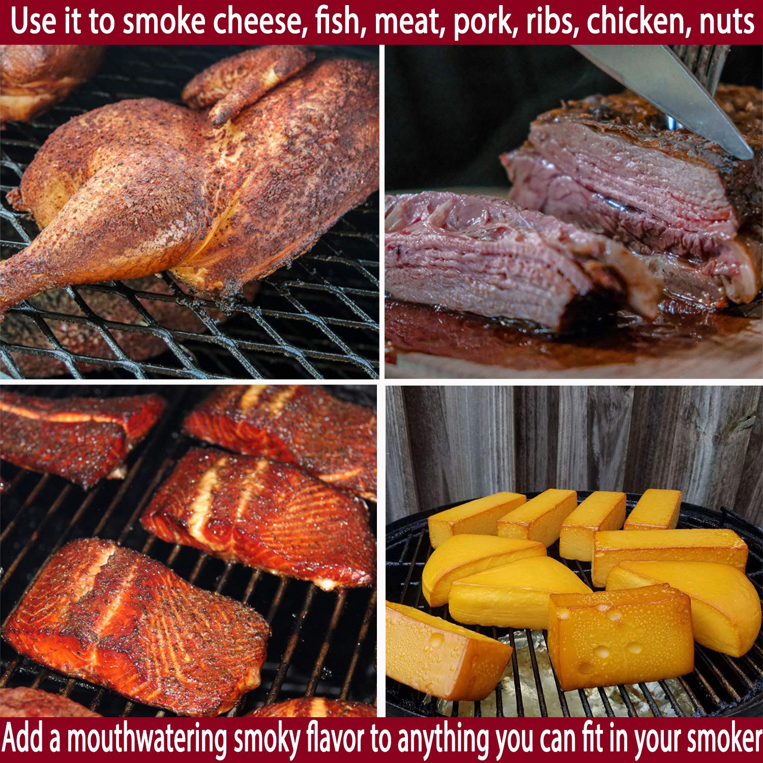 Kaduf tray visible under grill grate showing efficient smoke distribution