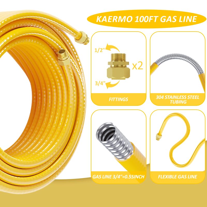 KAERMO solid brass male adapter fittings displayed for secure, leak-resistant connections