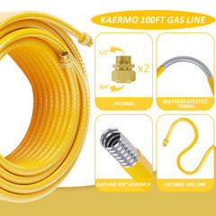 KAERMO solid brass male adapter fittings displayed for secure, leak-resistant connections