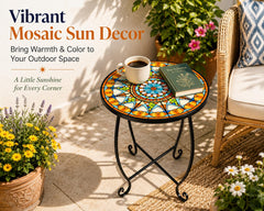 Kaesithar table in balcony setting adding a decorative surface and saving space