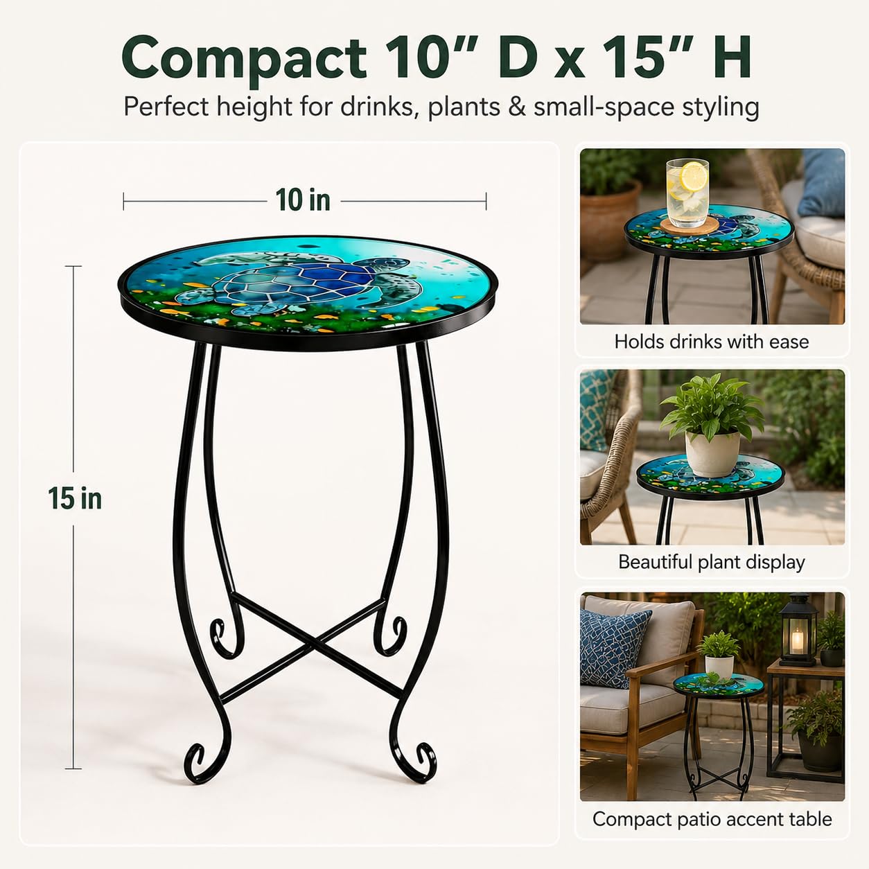 Kaesithar tabletop edge showing anti-rust coating for long-lasting outdoor protection