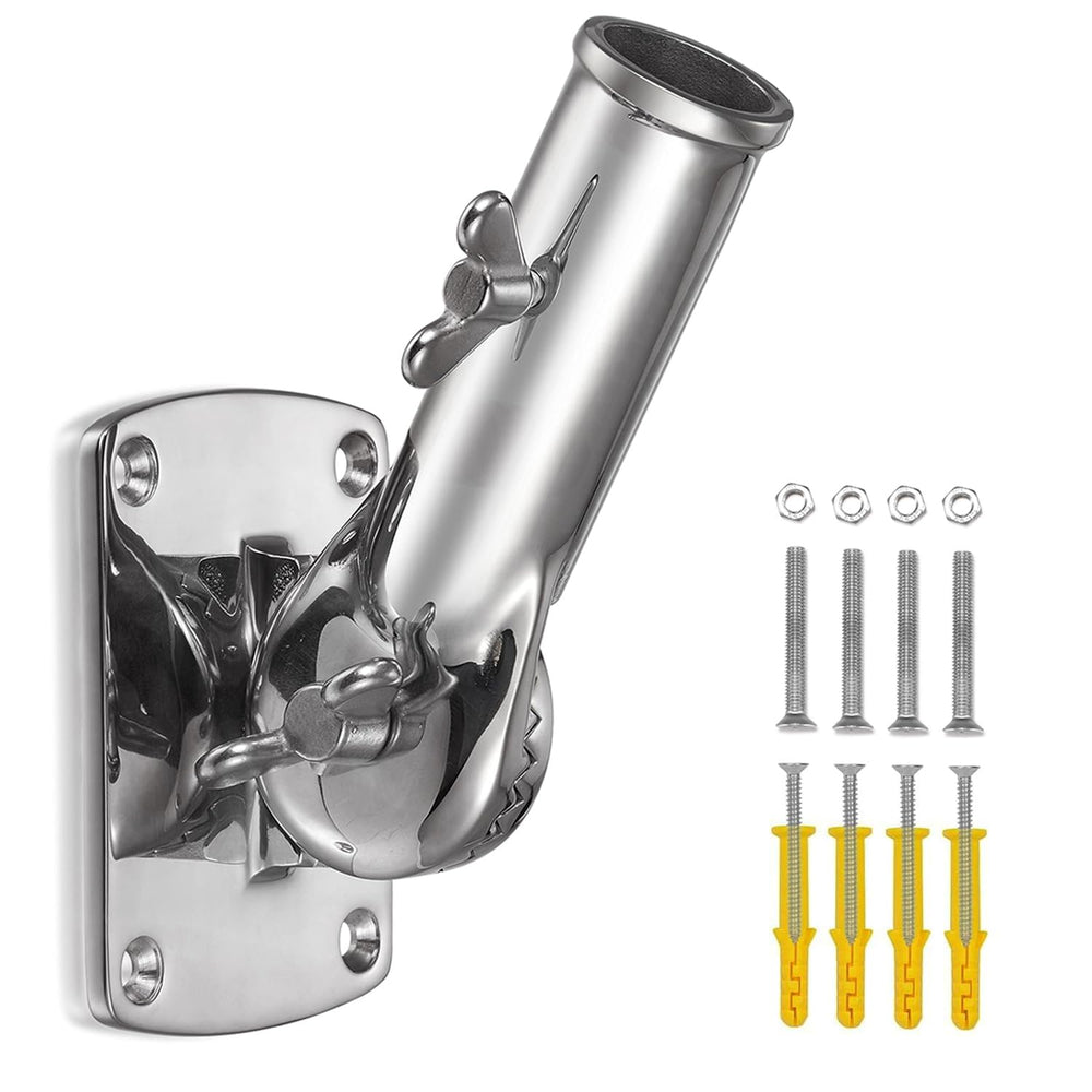 KAHACIYO stainless steel holder front view showing durable construction and secure hold