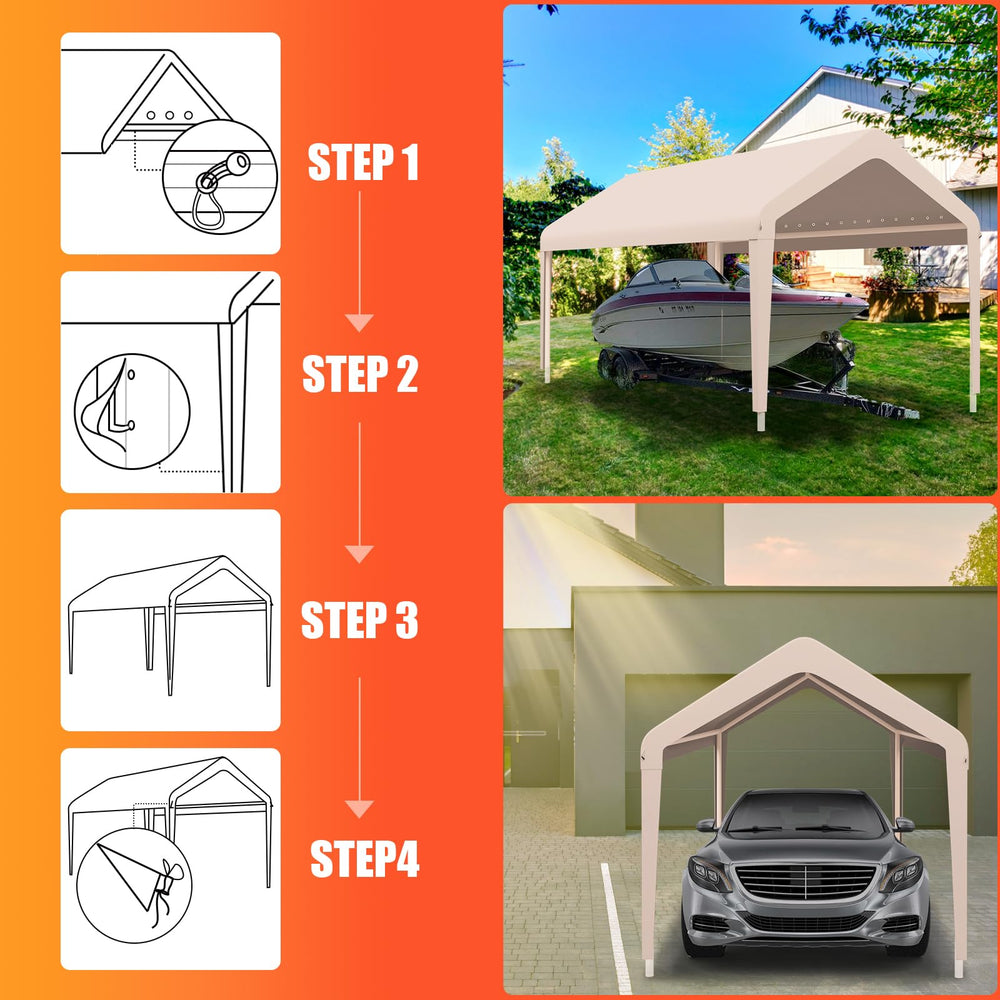 KAHLHAK canopy folded beside frame showing packaged size and scale