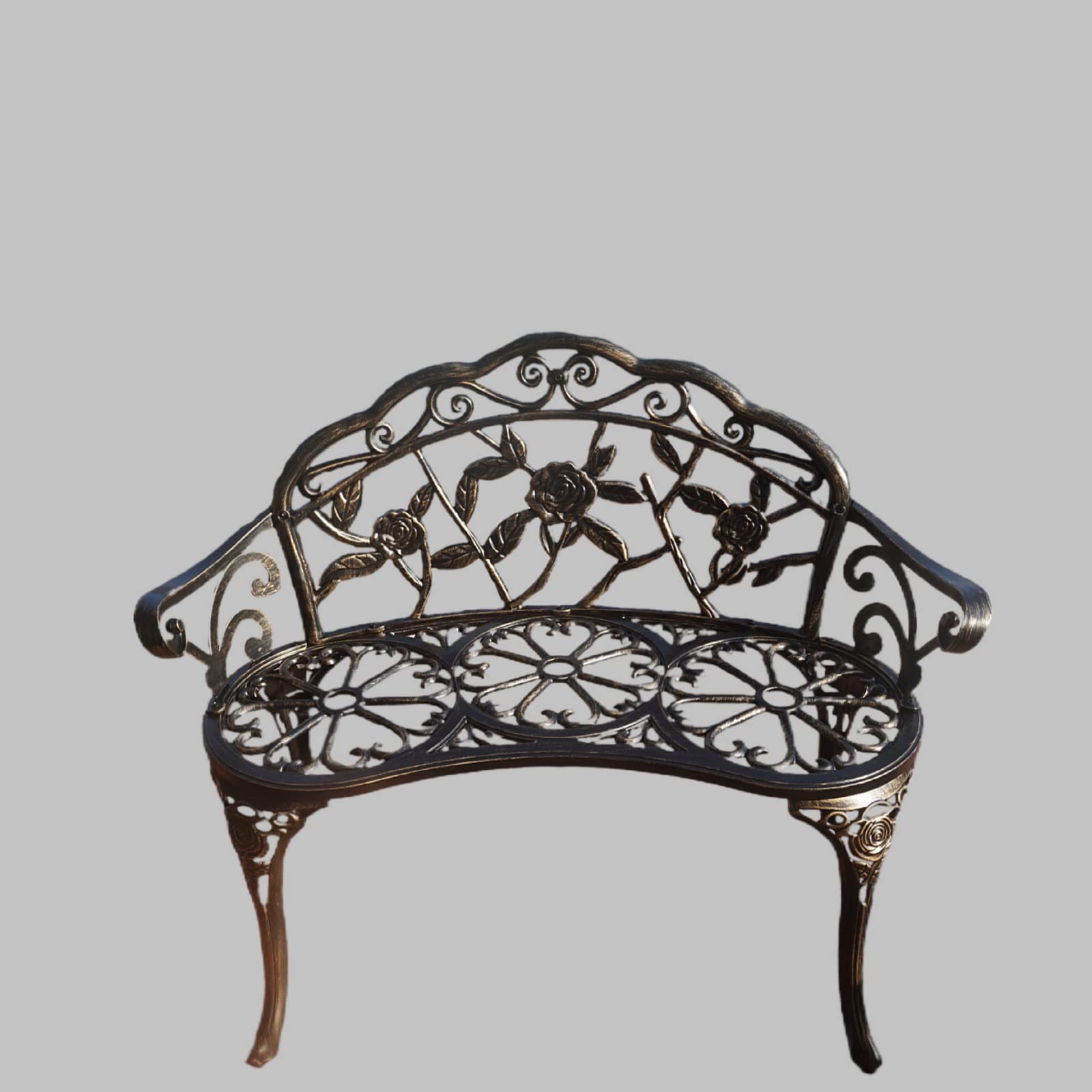 KAILI bench placed in garden lifestyle scene adding ambiance and seating benefit