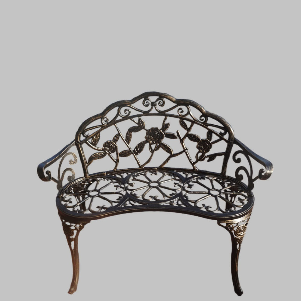 KAILI bench placed in garden lifestyle scene adding ambiance and seating benefit