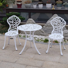 KAILI front view of bistro set showing compact outdoor seating and stylish appeal