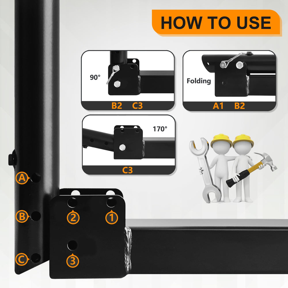 KAIRAY mount folded flat in receiver to preserve trunk access and save space