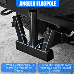 KAIRAY tightening knob and screw detail for tool-free secure flagpole fastening