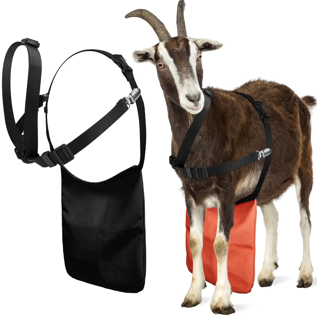 Kajaia front packaging view showing two aprons and included straps for easy setup