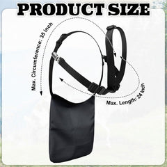 Kajaia size comparison alongside a hand showing compact apron dimensions