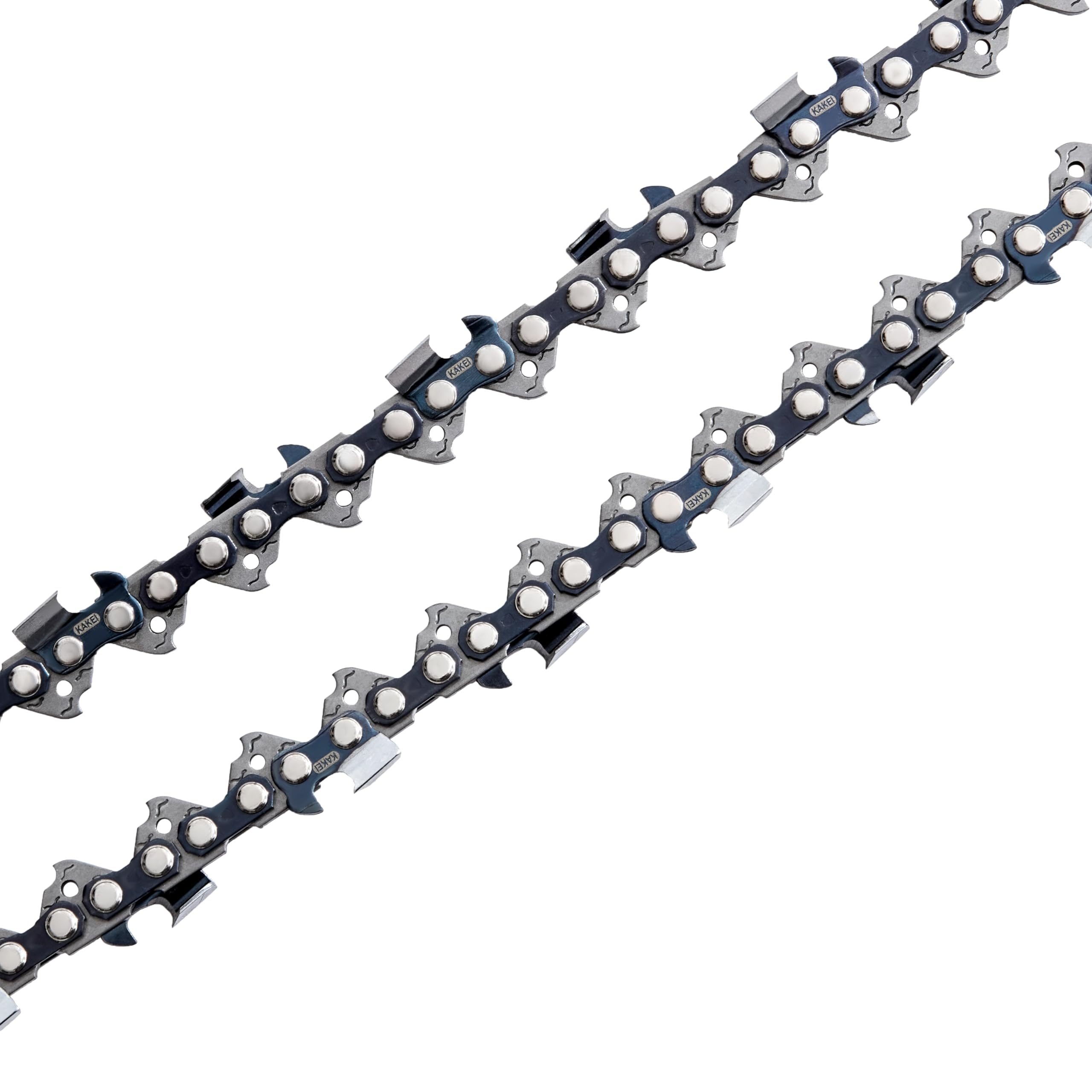 KAKEI chain mounted on guide bar demonstrating proper fit and installation benefit