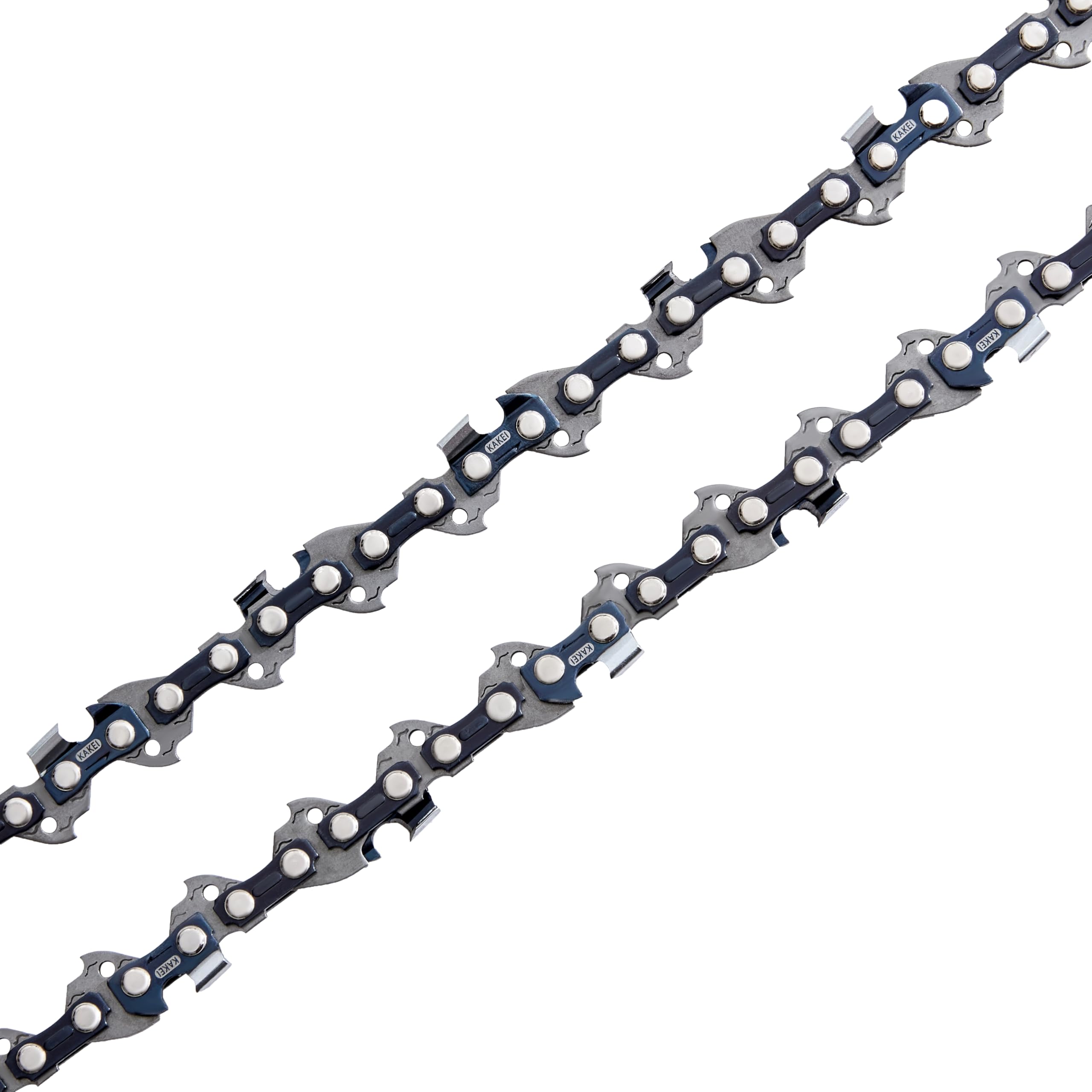 KAKEI chain laid beside ruler to show true 18 inch length and fit