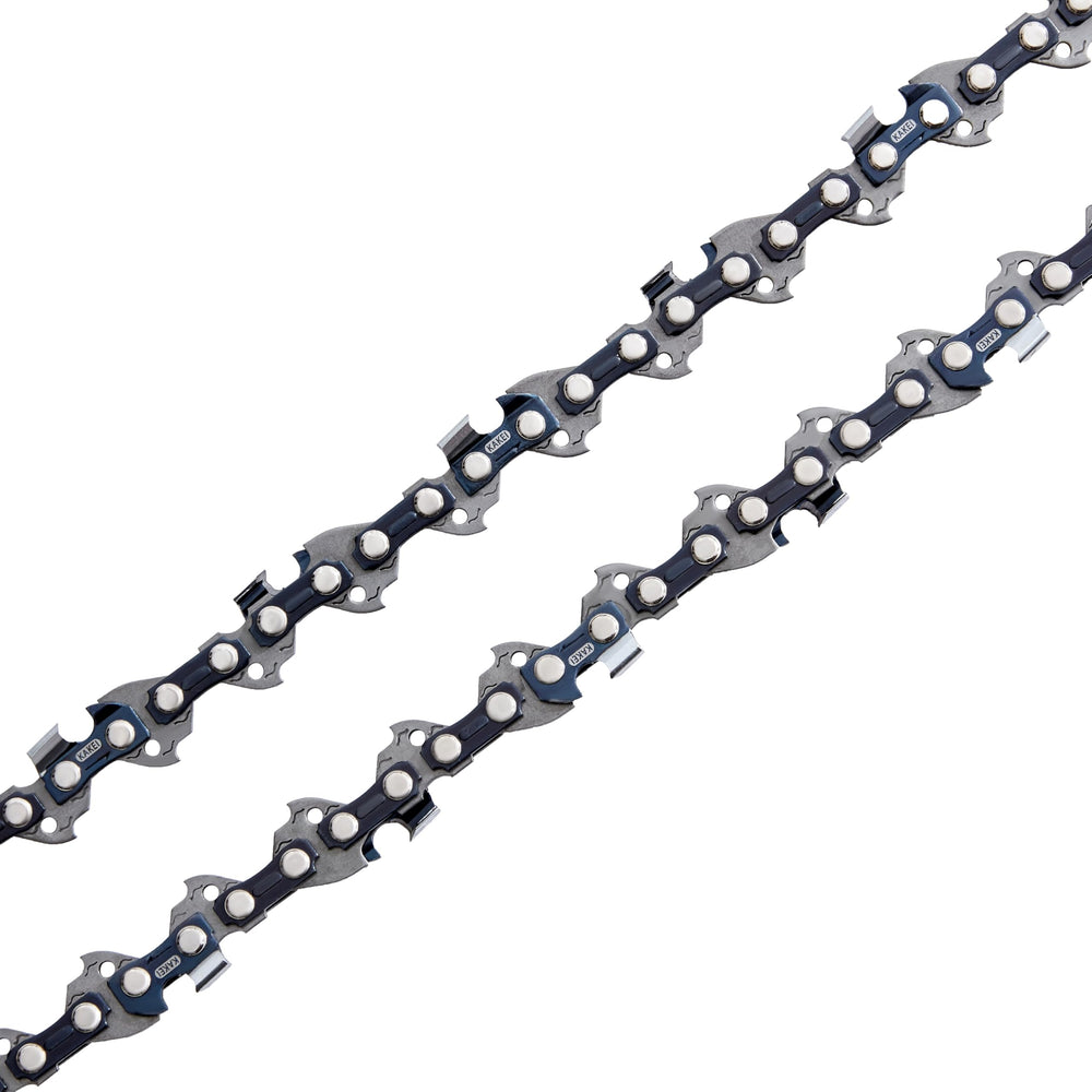KAKEI chain beside a ruler for scale to confirm 59 drive links and size accuracy