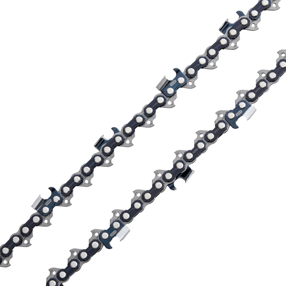 KAKEI chrome-plated tooth edge close-up showcasing longer cutter life