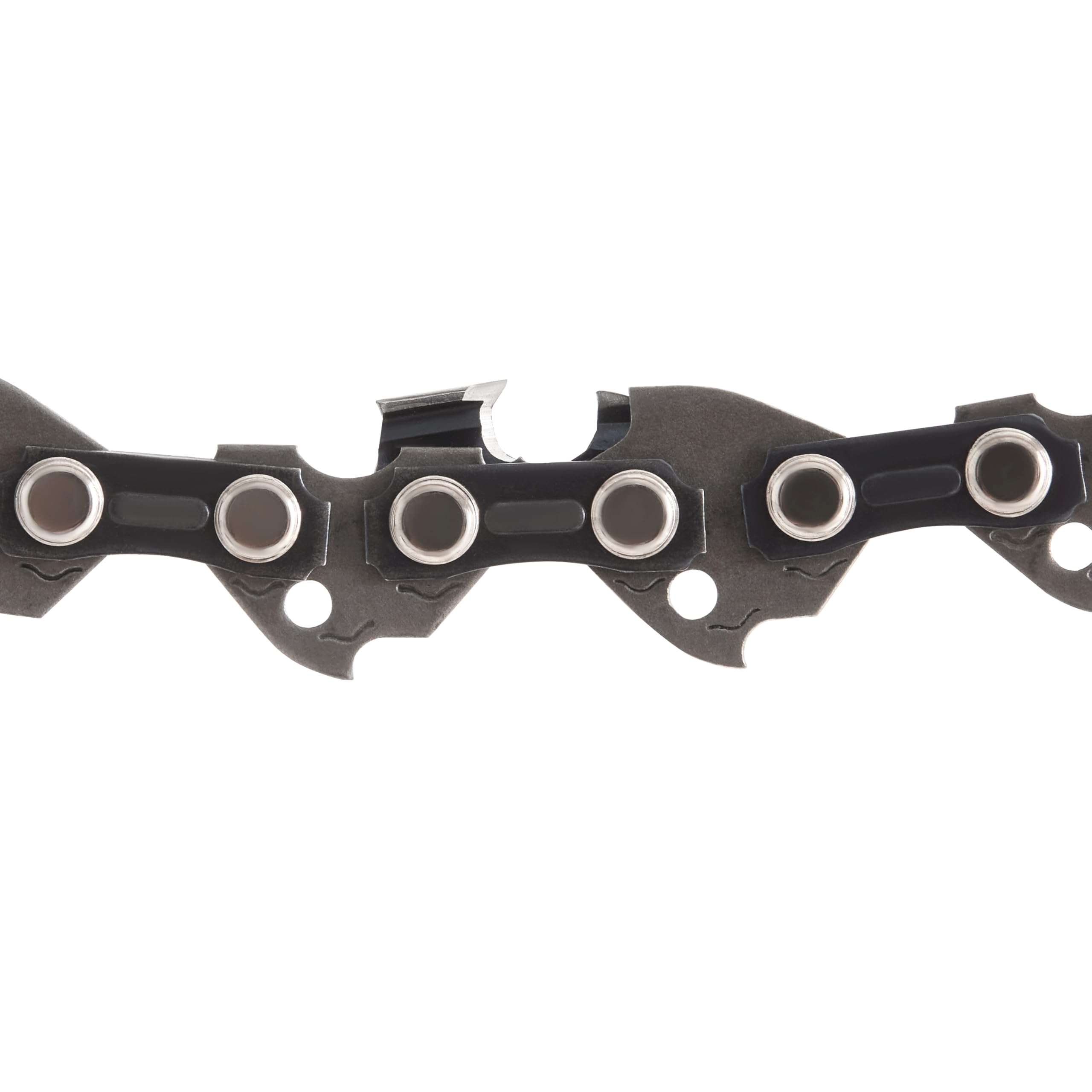 KAKEI chain beside ruler for scale, confirms 16-inch length and 62 drive links