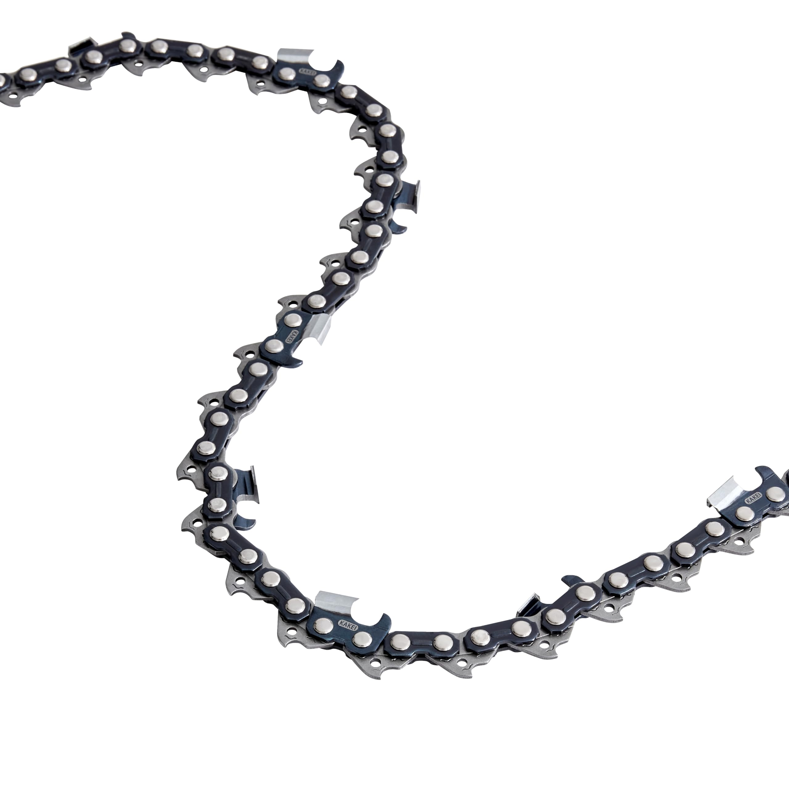 KAKEI chain beside ruler demonstrating accurate 28-inch sizing