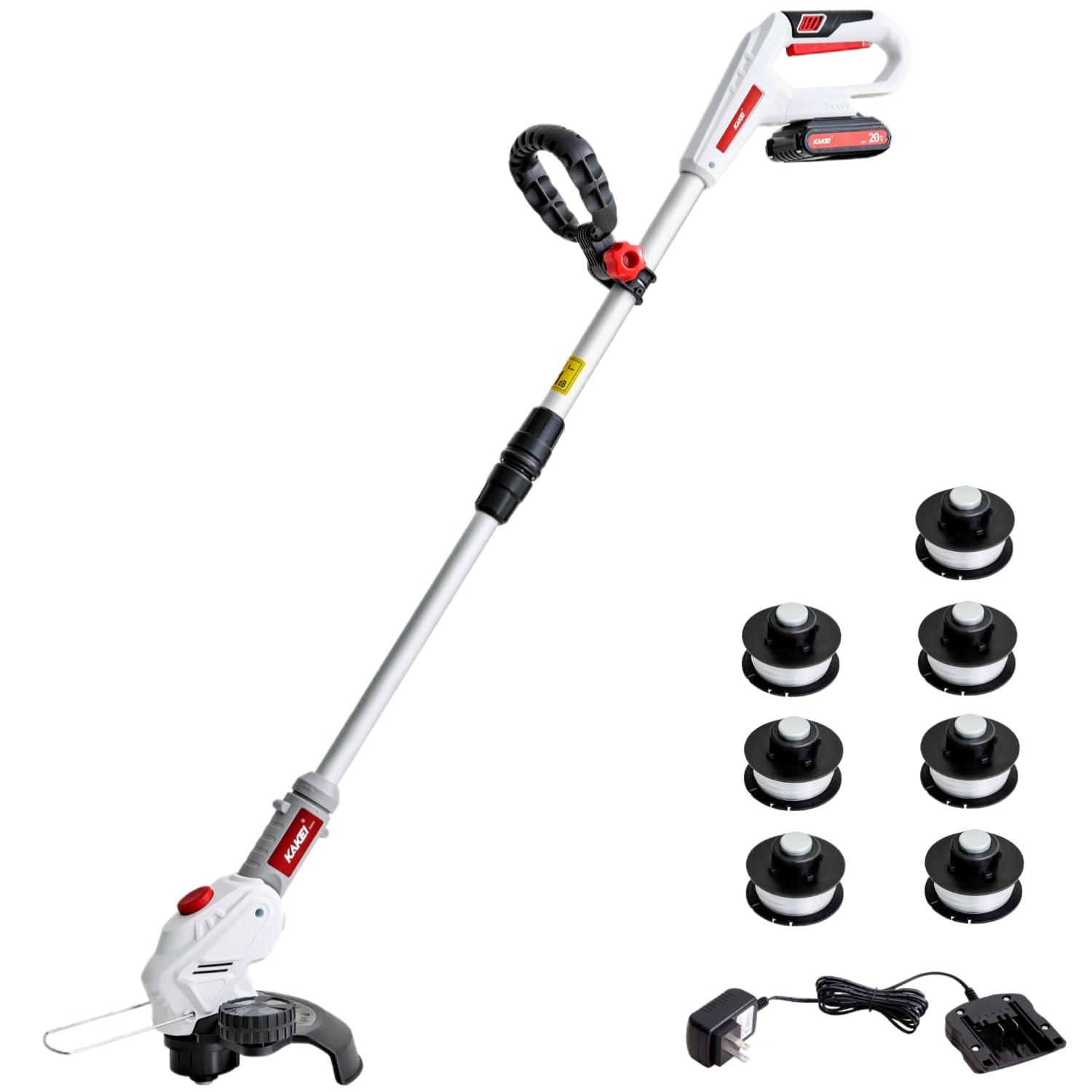KAKEI trimmer front view showing controls and balanced ergonomics for comfortable use