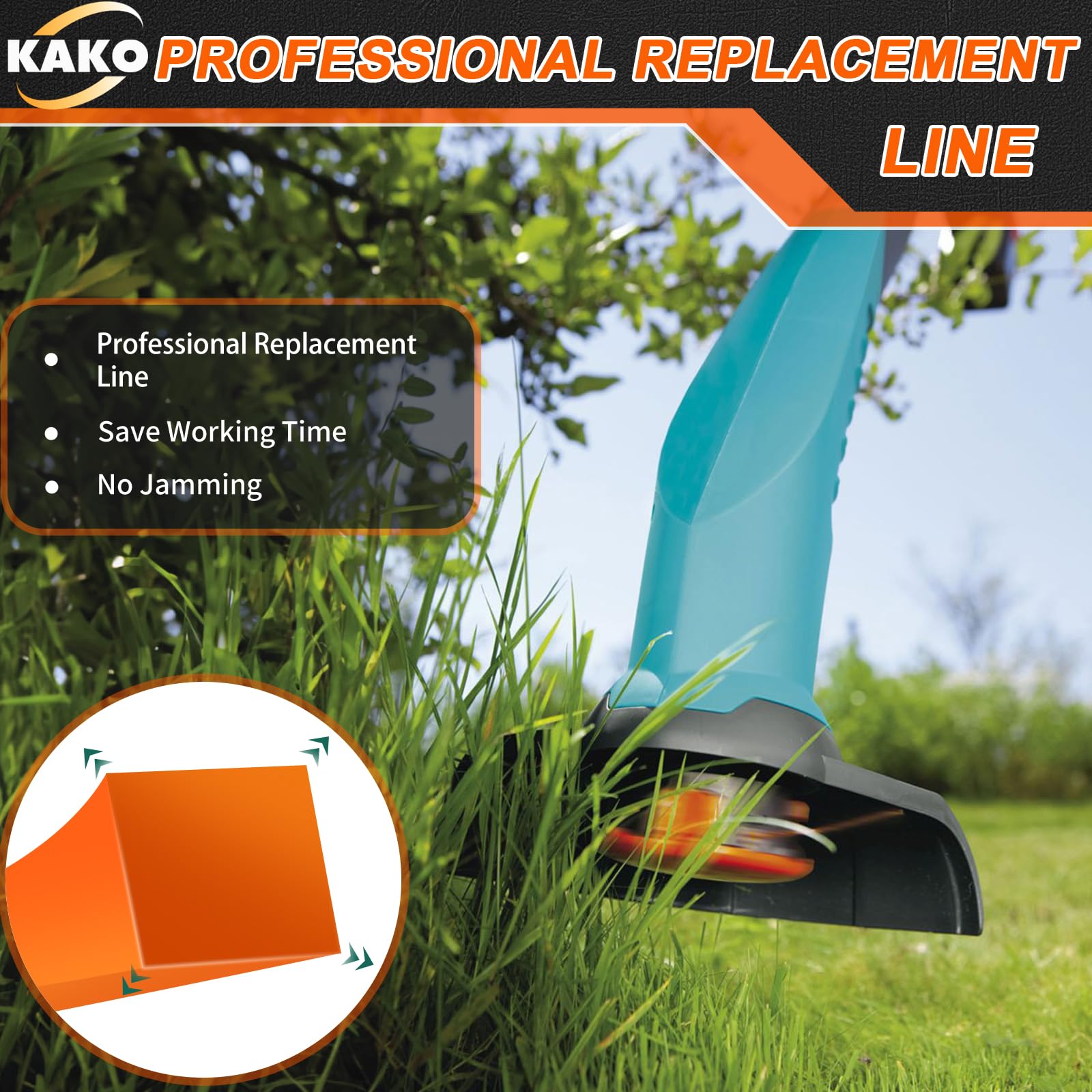 KAKO full spool beside ruler showing length and value per purchase