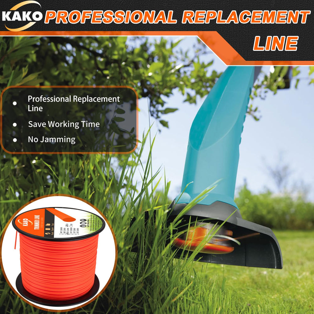 KAKO hand holding spool for size comparison illustrating large 880 ft capacity