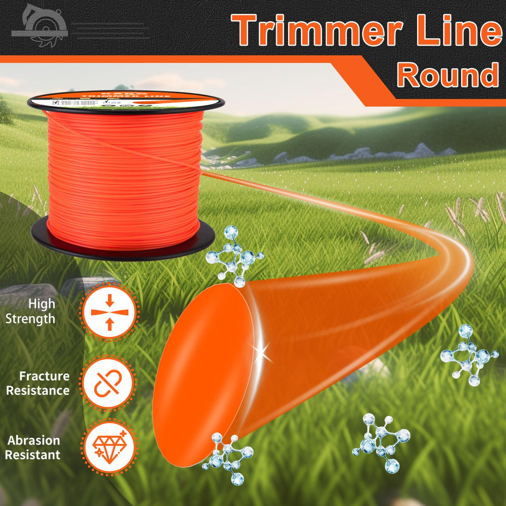 KAKO spool loaded into trimmer head demonstrating easy fit and compatibility