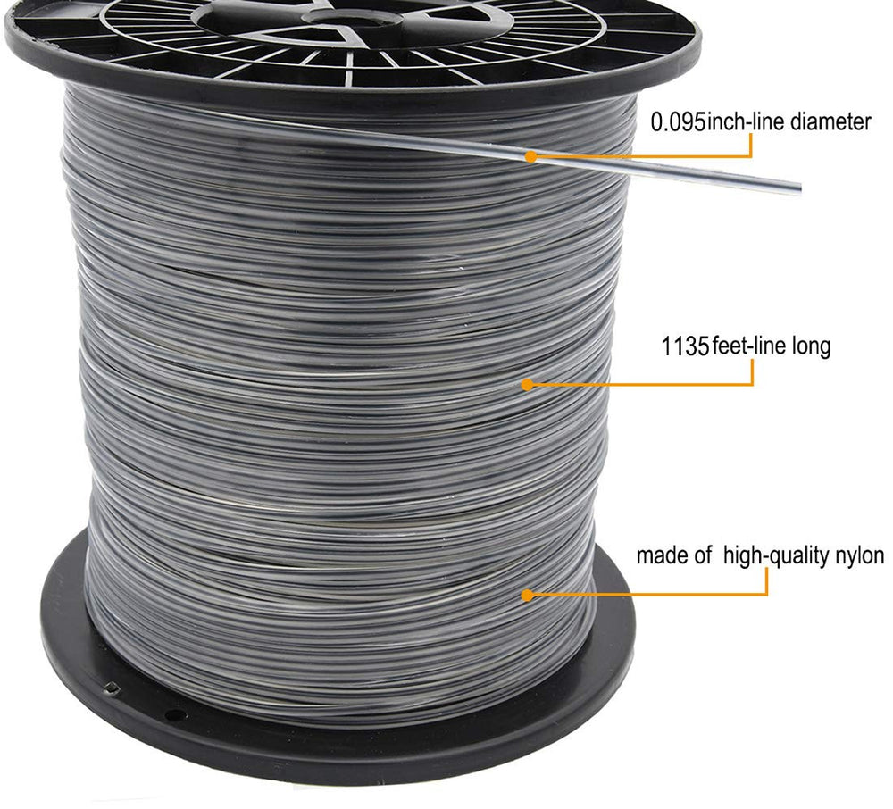 KAKO spool beside measuring tape showing 1135ft length and value