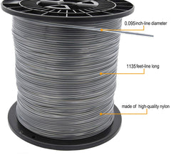 KAKO spool beside measuring tape showing 1135ft length and value