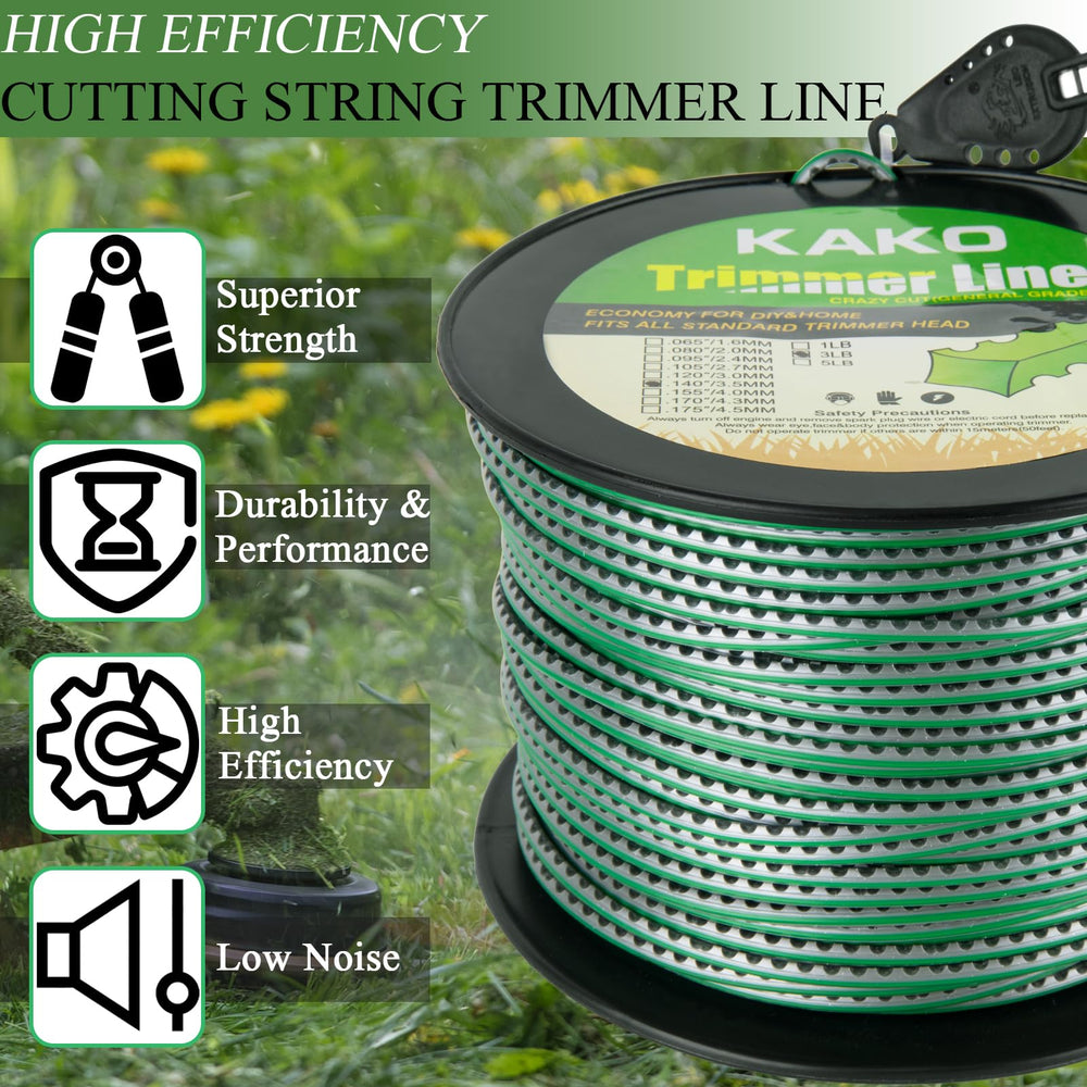KAKO loaded in trimmer head demonstrating smooth fit and operation