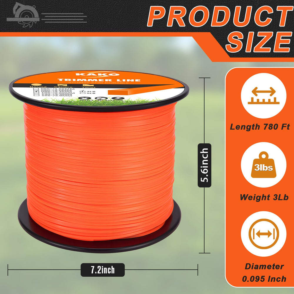 KAKO macro texture shot of nylon line highlighting durable material and break resistance