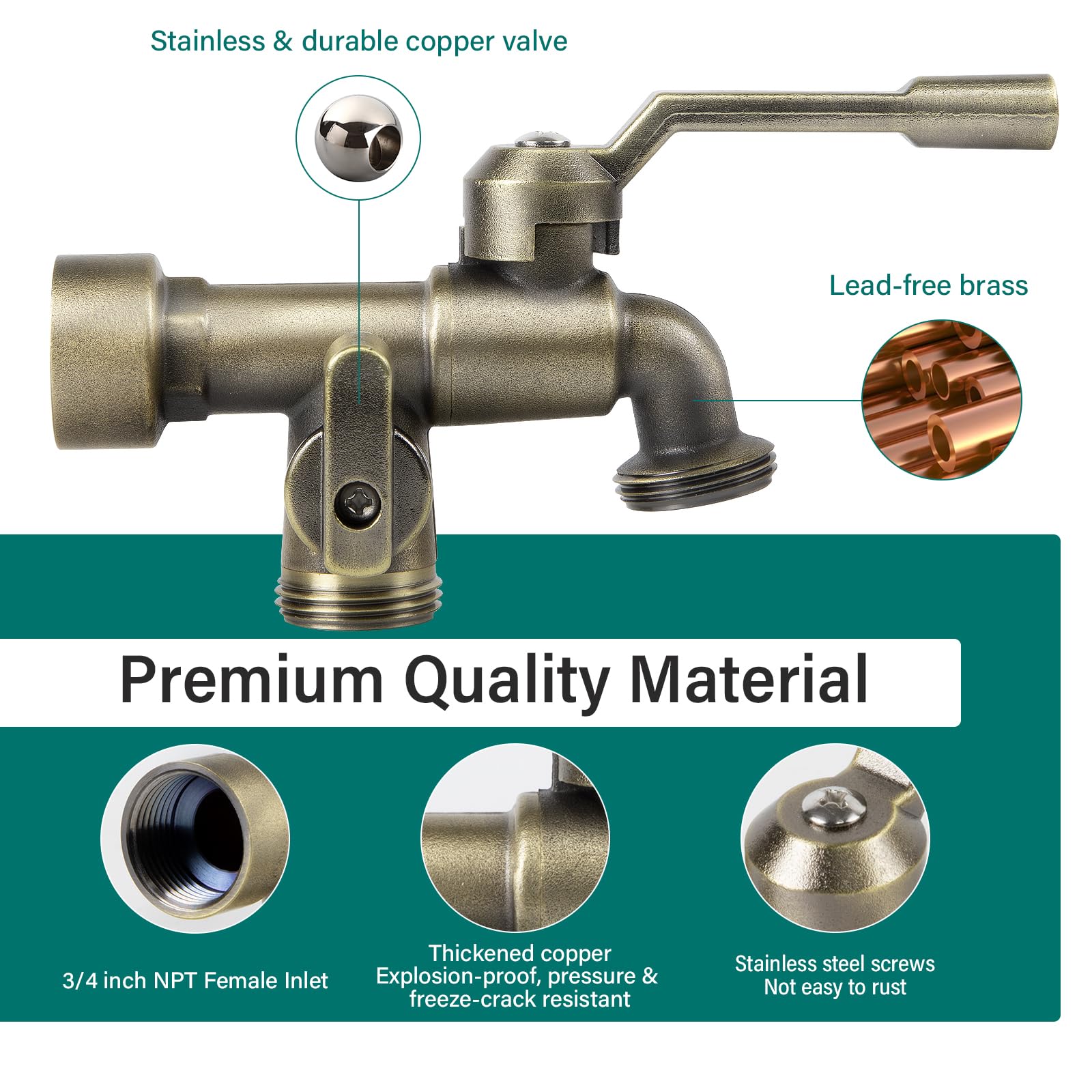KAKSEY ergonomic aluminum-alloy handle close-up for easier turning and control benefit